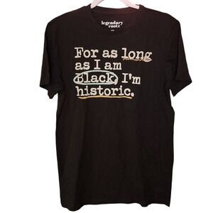 Legendary Rootz Black History Graphic T-Shirt Mens Small Historic Statement Tee